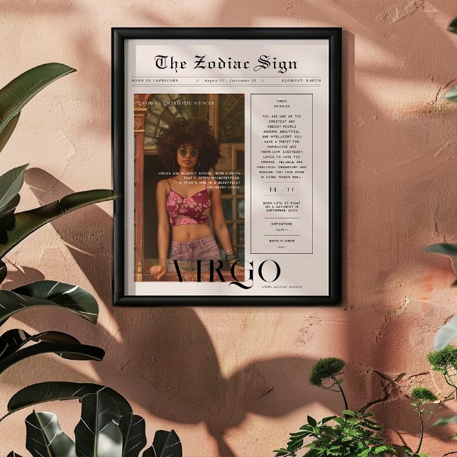 Virgo | Zodiac Astrology Photo Newspaper Poster (Creator Uploaded)