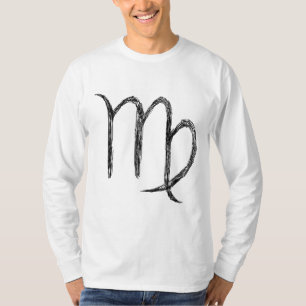 Virgo. Zodiac Astrology Sign. Black. T-Shirt