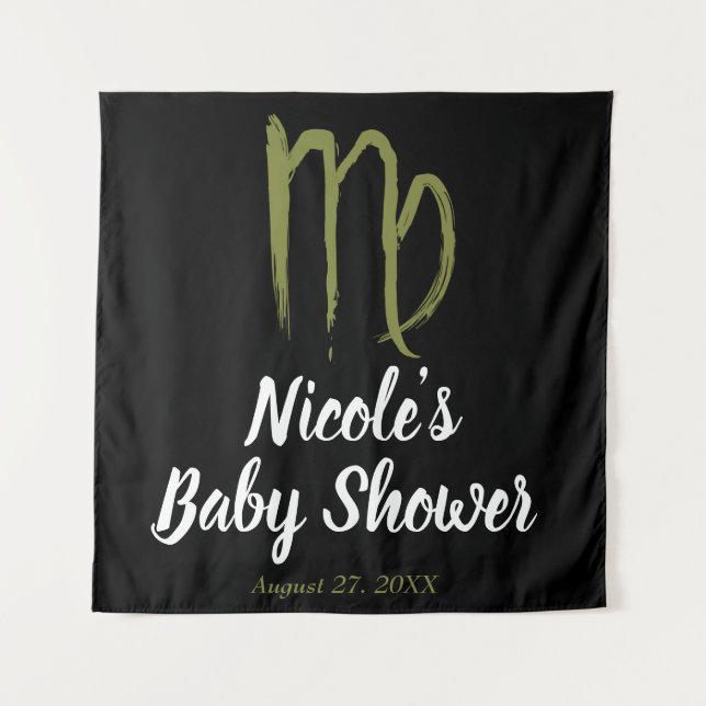 VIRGO Zodiac August September Astrology Backdrop Tapestry (Front)