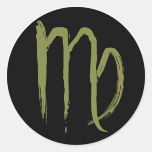 VIRGO Zodiac August September Birthday Astrology Classic Round Sticker