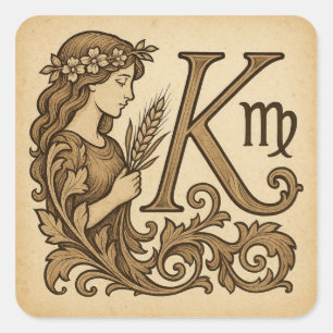 virgo Zodiac bag (K) Square Sticker