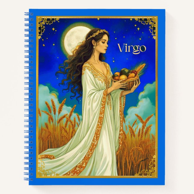 Virgo Zodiac Beauty Under a Night Sky Journal (Front)