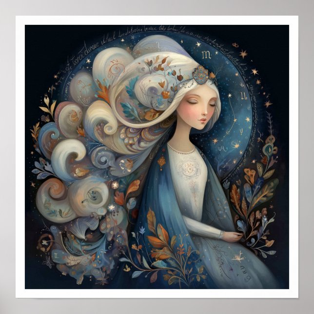 Virgo Zodiac Birth Sign Astrology Celestial (Front)