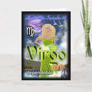 Virgo Zodiac Birthday card