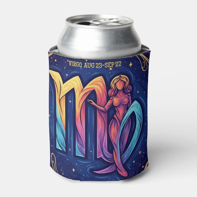 Virgo Zodiac Can Cooler (Can Front)