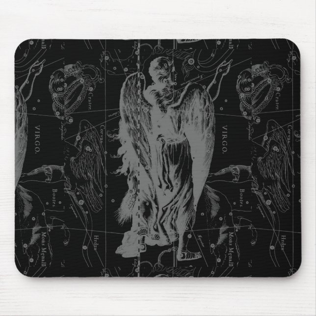Virgo Zodiac Constellation Hevelius 1690 Mouse Pad (Front)