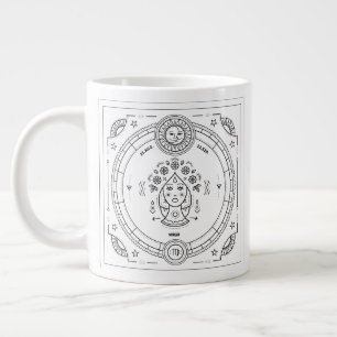 Virgo Zodiac Custom Birthday Large Coffee Mug