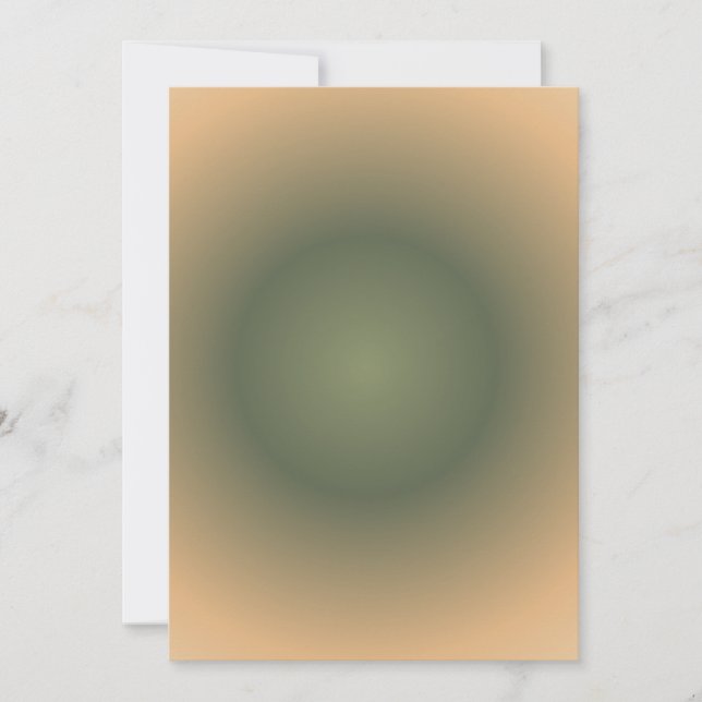Virgo Zodiac, Green Brown Aura Gradient Holiday Card (Front)