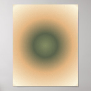 Virgo Zodiac, Green Brown Aura Gradient Poster