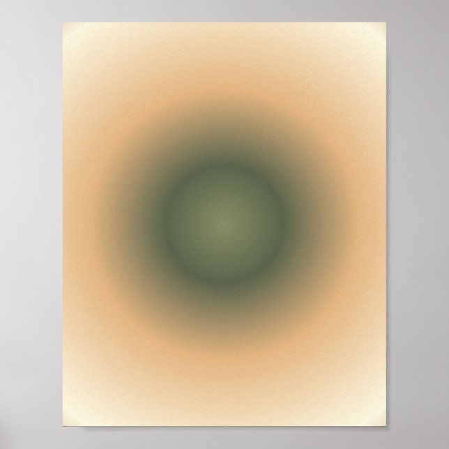 Virgo Zodiac, Green Brown Aura Gradient Poster (Front)