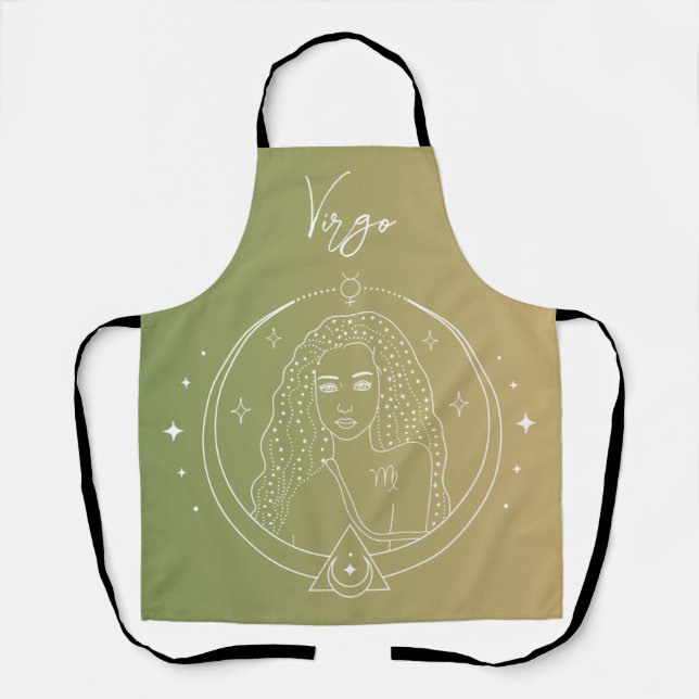 Virgo zodiac horoscope star sign gradient apron (Front)