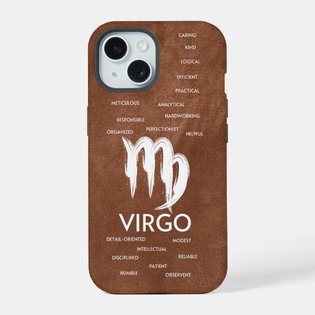 Virgo Zodiac Horoscope Traits Guys iPhone 15 Case (Back)