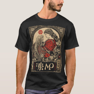 Virgo Zodiac Japanese Art Eastern Style Maiden P T-Shirt