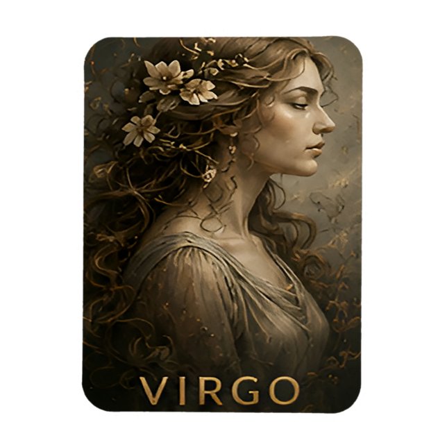 Virgo Zodiac Maiden Celestial Astrology Symbol Magnet (Vertical)