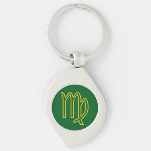 Virgo Zodiac Metal Keychain