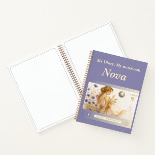 Virgo Zodiac Notebook/Diary – Art Nouveau Notebook