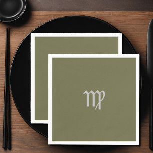 Virgo Zodiac - Olive Napkin
