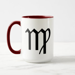 Virgo Zodiac Power Mug - Customisable Colour
