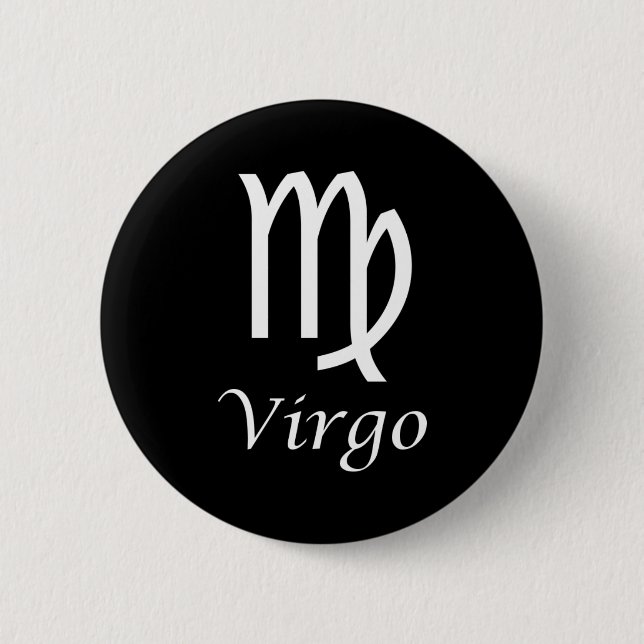 'Virgo' Zodiac Sign 6 Cm Round Badge (Front)