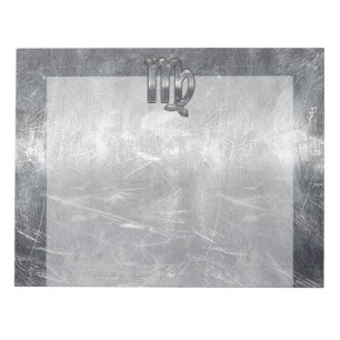 Virgo Zodiac Sign Grunge Distressed Style Notepad