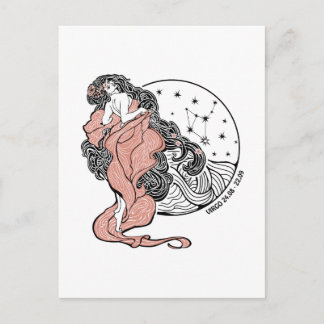Virgo zodiac sign.Horoscope circle Postcard