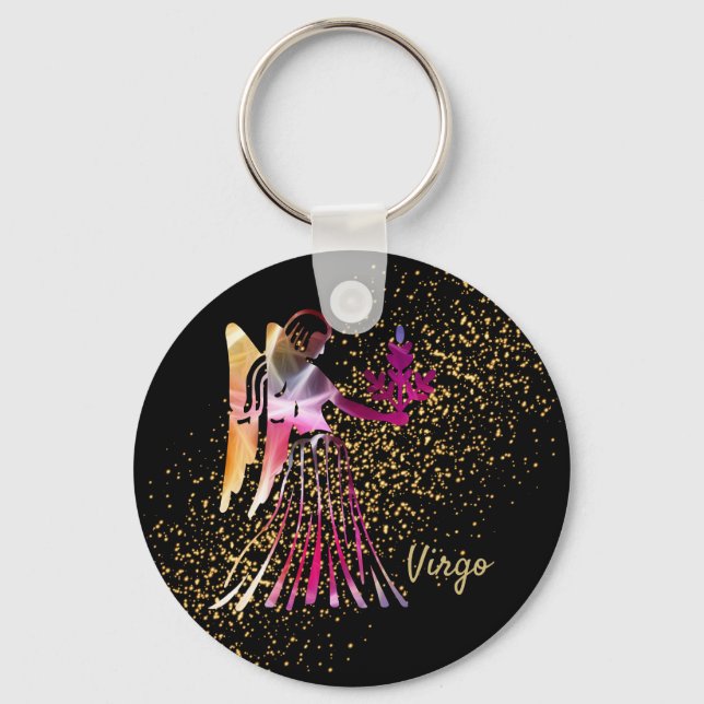 Virgo - Zodiac Sign Key Ring (Front)