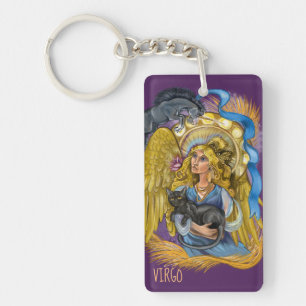 Virgo Zodiac Sign Key Ring