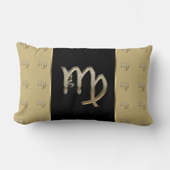 Virgo Zodiac Sign Lumbar Cushion (Front)