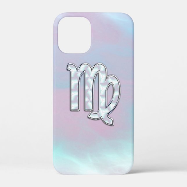 Virgo Zodiac Sign on Pastels Nacre Style Print Case-Mate iPhone Case (Back)