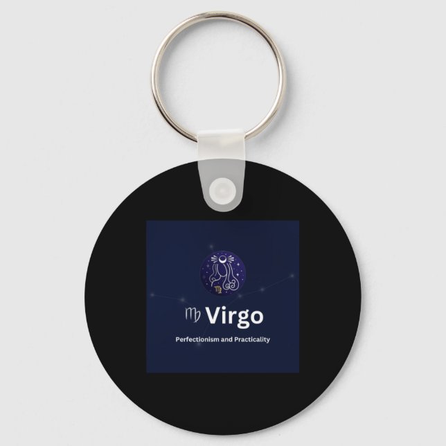 Virgo Zodiac Sign Sticker  Key Ring (Front)