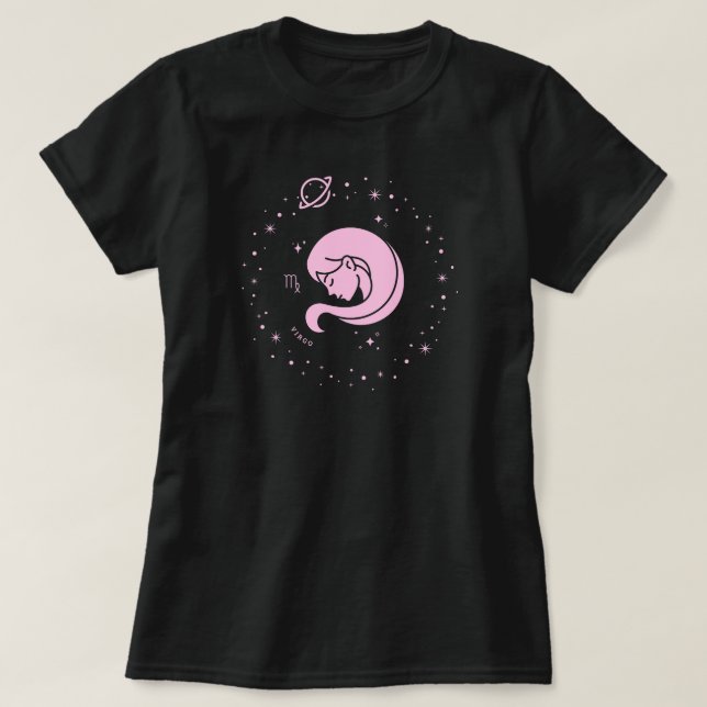 Virgo Zodiac Sign T-Shirt (Design Front)