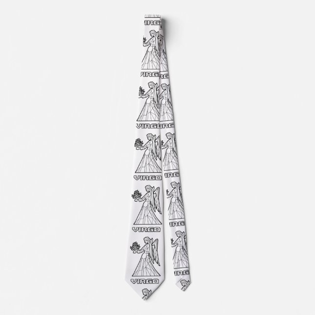 Virgo Zodiac Sign Tie (Front)