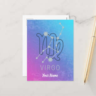 Virgo Zodiac Star Sign Horoscope Constellation Holiday Postcard
