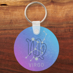 Virgo Zodiac Star Sign Horoscope Constellation Key Ring