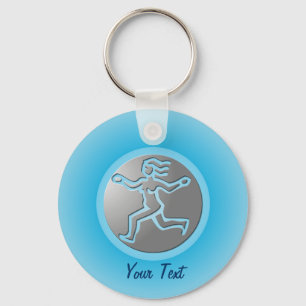 Virgo Zodiac Star Sign Premium Silver Key Ring