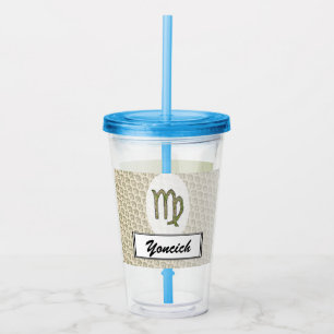 Virgo Zodiac Symbol Element by Kenneth Yoncich Acrylic Tumbler