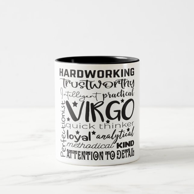 Virgo Zodiac Traits/Astrology  Two-Tone Coffee Mug (Center)