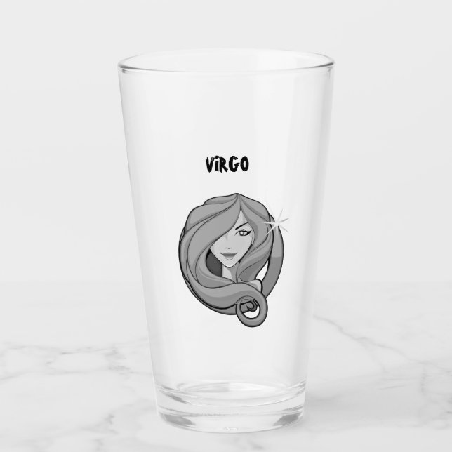 Virgo Zodiac Vector Glass (Front)
