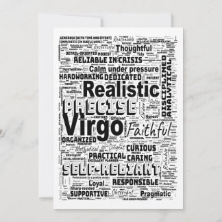 Virgo Zodiac Word Cloud Inspiration  Invitation