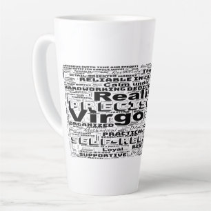 Virgo Zodiac Word Cloud Inspiration Latte Mug