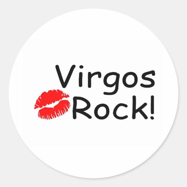 Virgos Rock Classic Round Sticker (Front)