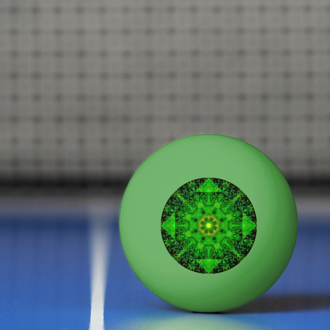 Viridescent Green Kaleidoscope,  Ping Pong Ball (Net)