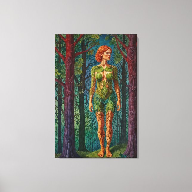 “Viridra’s Portrait” -  Veins of the Canopy    Canvas Print (Front)