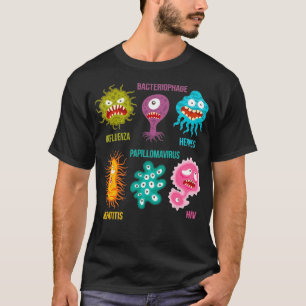 Virology  Family Of Cute Colourful Viruses T-Shirt