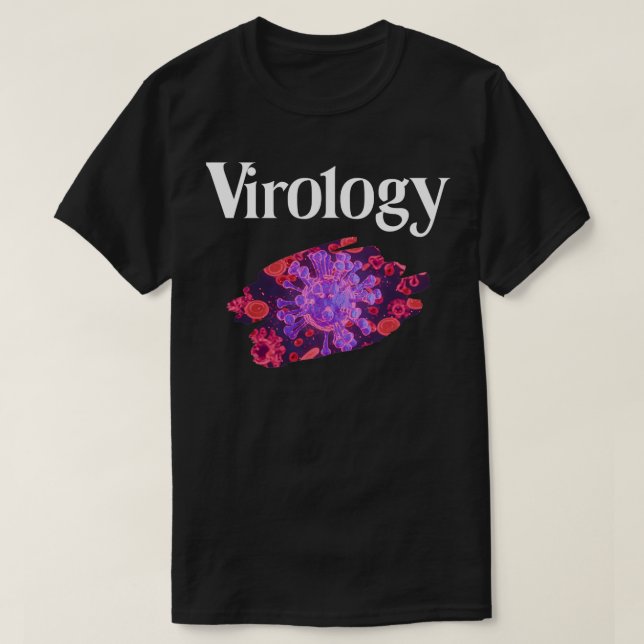 Virology science purple viruses T-Shirt (Design Front)