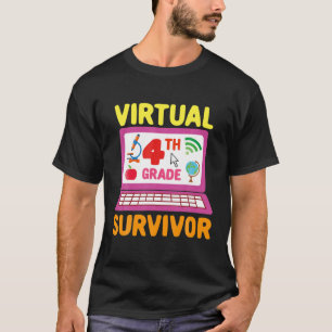 Virtual 4Th Grade Survivor - 2021 Last Day Of Scho T-Shirt