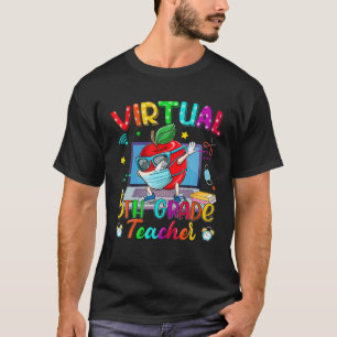 Virtual 5Th Grade Squad Apple Mask Back To School T-Shirt