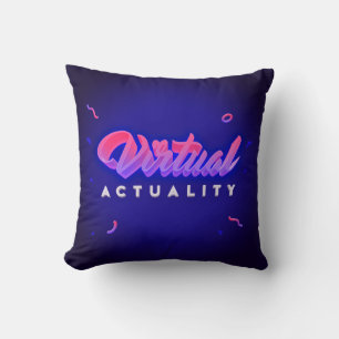 Virtual Actuality Vaporwave Retro 80s Style Cushion