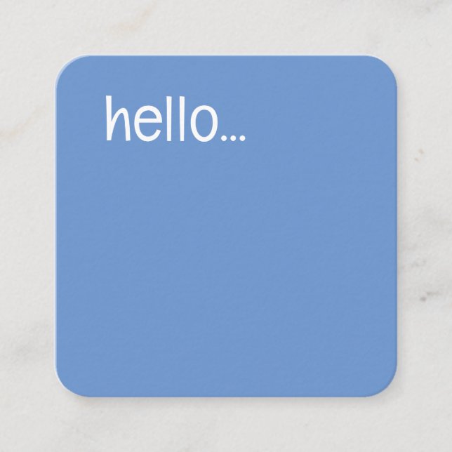 Virtual Assistant Blue and White Calling Card (Front)