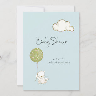 Virtual Baby Shower Bear for Boy or Girl Save The Date